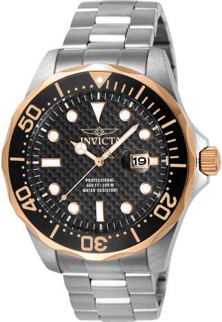 Invicta Watch INVICTA MEN'S 12567 PRO DIVER QUARTZ 3 HAND BLACK DIAL WATCH