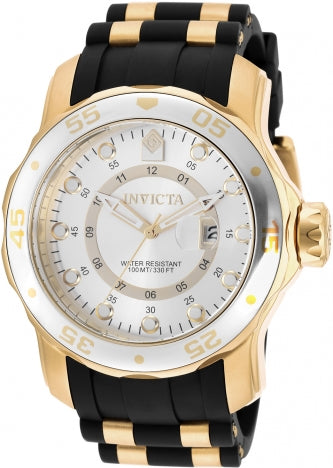 Invicta Watch INVICTA MEN'S 6995 PRO DIVER QUARTZ GMT SILVER, GOLD DIAL WATCH