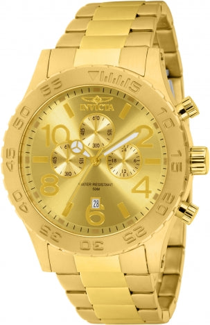 Invicta Watch INVICTA MEN'S 1270 SPECIALTY QUARTZ CHRONOGRAPH GOLD DIAL WATCH