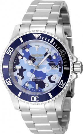 Invicta Watch INVICTA MEN'S 48570 PRO DIVER QUARTZ 3 HAND CAMOUFLAGE, BLUE DIAL WATCH