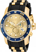 Invicta Watch INVICTA MEN'S 17881 PRO DIVER QUARTZ MULTIFUNCTION GOLD DIAL WATCH
