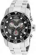 Invicta Watch INVICTA MEN'S 19836 PRO DIVER QUARTZ 3 HAND BLACK, SILVER DIAL WATCH