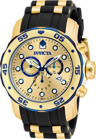 Invicta Watch INVICTA MEN'S 17887 PRO DIVER QUARTZ MULTIFUNCTION GOLD DIAL WATCH