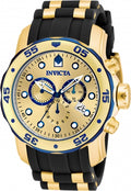 Invicta Watch INVICTA MEN'S 17887 PRO DIVER QUARTZ MULTIFUNCTION GOLD DIAL WATCH