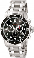 Invicta Watch INVICTA MEN'S 0069 PRO DIVER QUARTZ CHRONOGRAPH BLACK DIAL WATCH