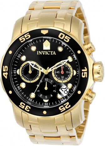Invicta Watch SCUBA BAND GOLD TONE (0072)