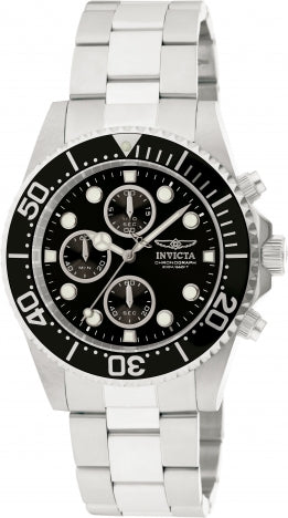 Invicta Watch INVICTA MEN'S 1768 PRO DIVER QUARTZ CHRONOGRAPH BLACK DIAL WATCH