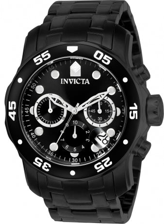 Invicta Watch INVICTA MEN'S 0076 PRO DIVER QUARTZ CHRONOGRAPH BLACK DIAL WATCH