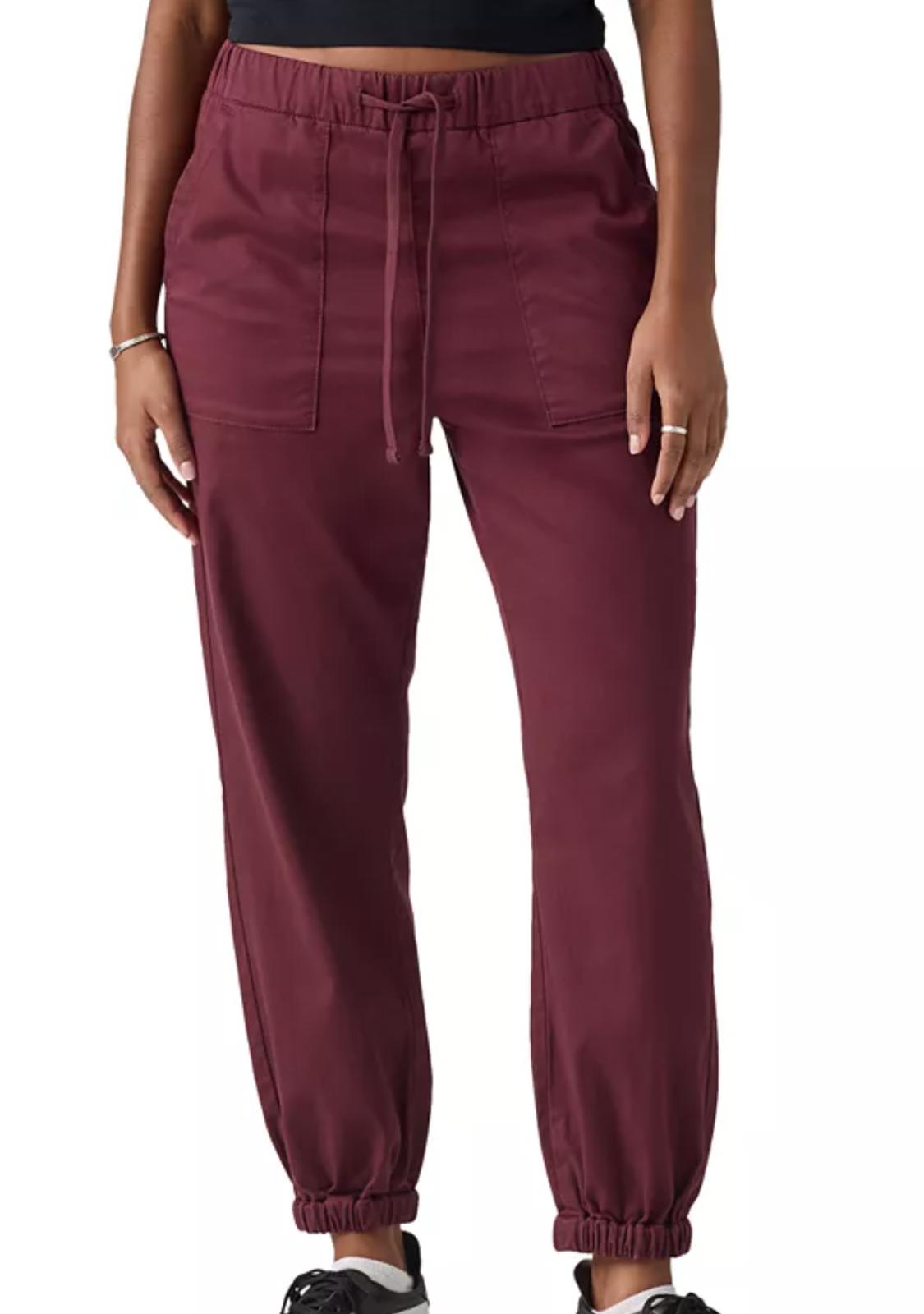 LEVIS WOMENS OFF-DUTY JOGGER PANTS DECADENT CHOCOLATE XL