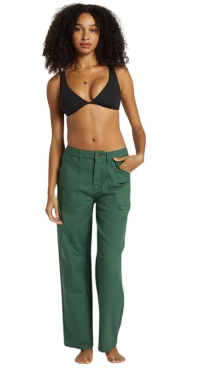 BILLABONG JUNIORS LEIA HIGH-RISE COTTON EMERALD 28" Waist - Size - M