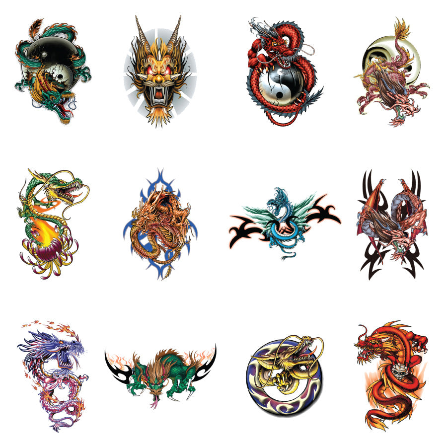 Dragon's Fury Temporary Tattoos