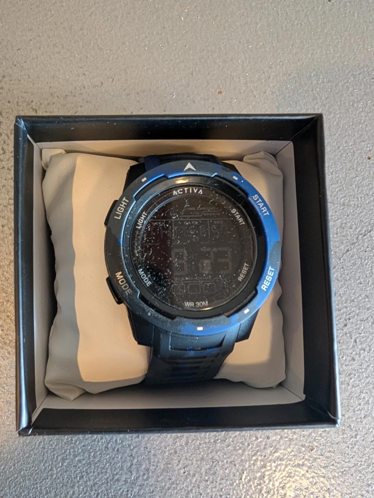 Activa X Terrain Invicta Digital Men's Watch - 45mm, Camouflage, Blue - NIB