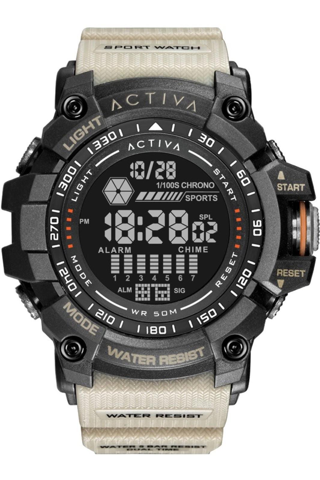 Activa X Invicta Digital Men's Watch - 56mm, Beige (ACW8020-002) - NIB