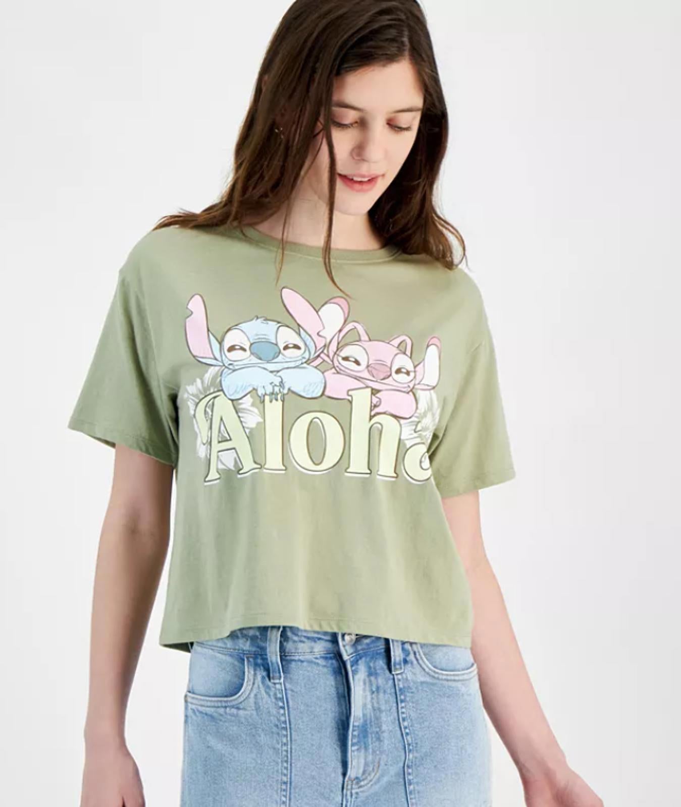 DISNEY JUNIORS ALOHA LOVE LILO STITCH GREEN - Size - Medium